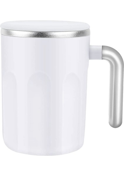 Kendiliğinden Karıştırılan Kahve Kupa, Sıcak Kakao Kendiliğinden Karıştırılan Bardak, Kaşık Gerekmez, Akıllı Toz Içecek Mikseri 12OZ Beyaz (Yurt Dışından)