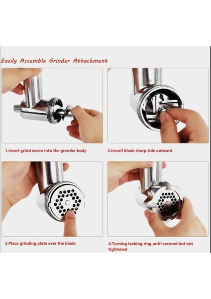 Metal Gıda Öğütücü Eki Kitchenaid Tezgah Mikseri Öğütücü Aksesuarları Sosis Doldurma Tüpleri Kıyma Makinesi Bıçağı (Yurt Dışından) modelleri