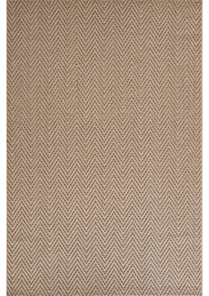 Sisaluna 4441 Bej Jüt Tabanlı Modern Dokuma Kilim Sisal Hasır Halı