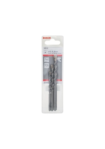- 3 Parçalı Beton Matkap Ucu Seti Cyl-3 - 5: 6: 8 Mm fiyatları