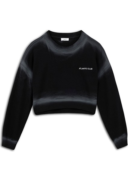 Kontrast El Boyaması Efektli Sweatshırt