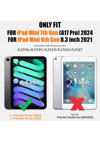 Apple iPad Mini 7 (A17 Pro) Kılıf Askılı Yüksek Koruma Defender Standlı Case