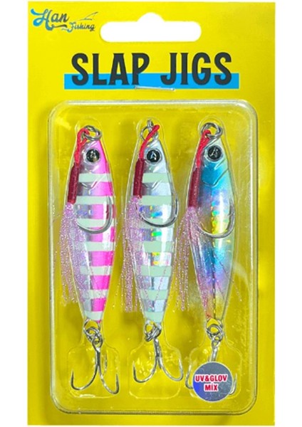 Slap Jigs Naturel Mix 15 gr - BLACK SILVER MIX