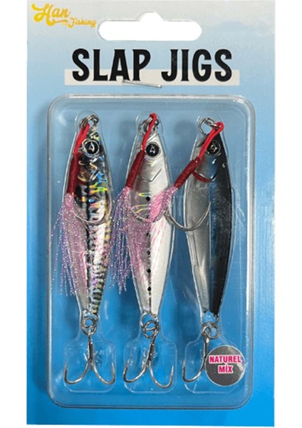Slap Jigs Naturel Mix 15 gr - BLACK SILVER MIX