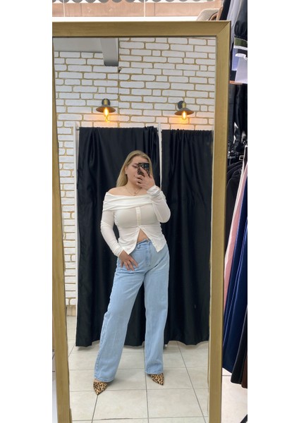 Madonna Yaka Yırtmaçlı Sandy Bluz fiyatları