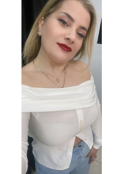 Madonna Yaka Yırtmaçlı Sandy Bluz modelleri