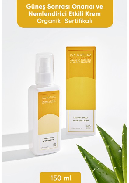 Organik Güneş Sonrası Kremi Aloe Vera Özlü 125 ML