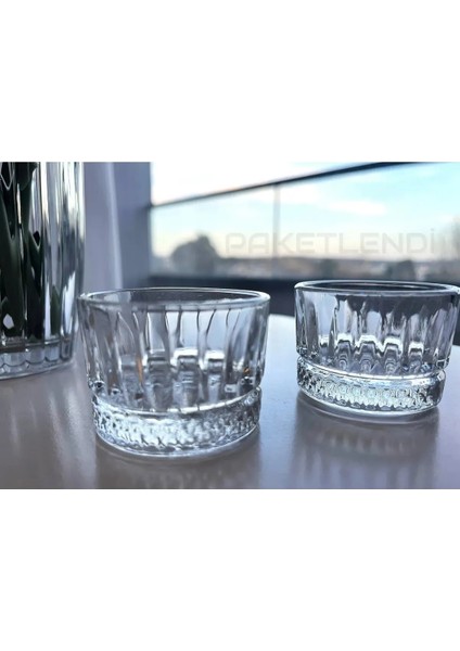 Mirayyhome Elysia Kahve Yanı Lokumluk, Sunumluk , Cam Kase Seti Mini Ikramlık Şekerlik