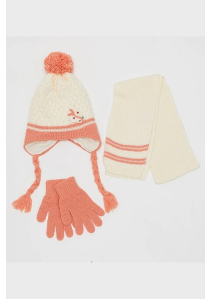 Sepet Örgü Kız Çocuk 3'lü Takım