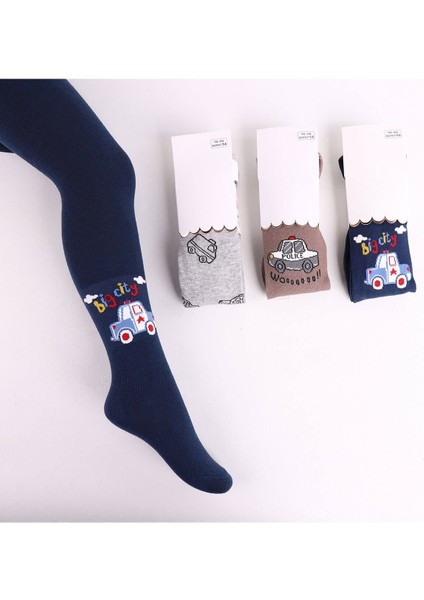 3lü Erkek Bebek Çocuk Külotlu Çorap Renkli Araba Uçak Desenli Pamuklu fırsatları