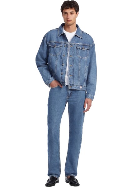 Gj Mens Oversıze Trucker Erkek Ceket - M4YN38D5DO2