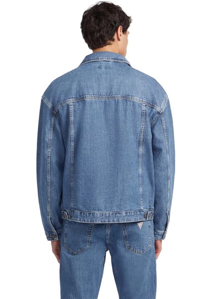 Gj Mens Oversıze Trucker Erkek Ceket - M4YN38D5DO2