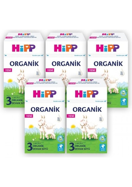 3 Organik Keçi Sütü Bazlı Devam Sütü 400 gr x 5 Adet