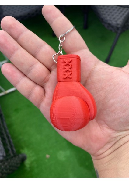 Kırmızı Boks Eldiveni Anahtarlık, Hediyelik Anahtarlık, Kickboks, Gym, Boxing Kulp Dahil
