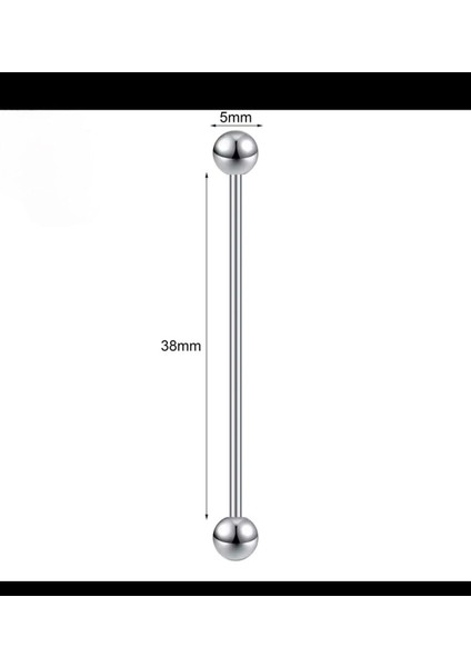 G23 Titanium ( Titanyum ) Klasik Basıc İndustrial Köprü Piercingi