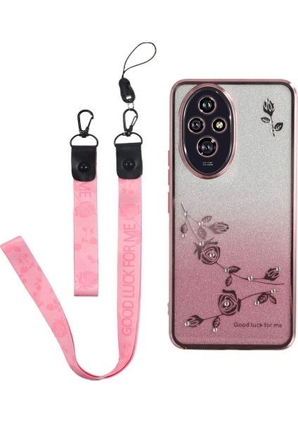 Honor 200 5g Tpu Gradyan Telefon Kılıfı ve Boyunluklar (Yurt Dışından)