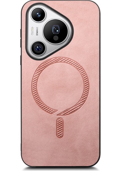 Huawei Pura 70 Pro Plus Deri Magsafe Skin-Touch Telefon Kapağı ile Uyumlu (Yurt Dışından)