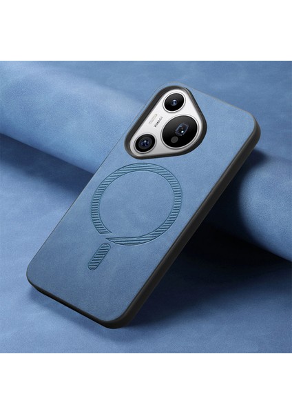 Huawei Pura 70 Pro Plus Deri Magsafe Skin-Touch Telefon Kapağı ile Uyumlu (Yurt Dışından)