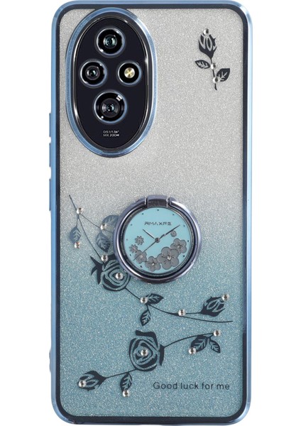 Honor 200 5g Halka Kickstand Tpu Çiçekler Telefon Kapağı (Yurt Dışından)