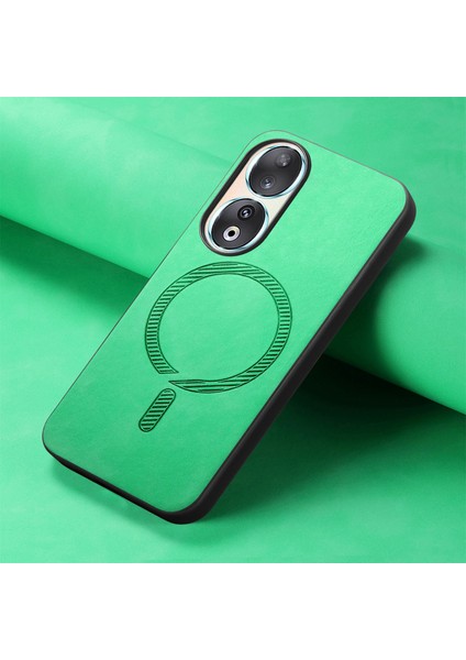 Honor 90 Magsafe ile Uyumlu Deri Sırtlı Skin-Touch Telefon Kılıfı (Yurt Dışından) modelleri