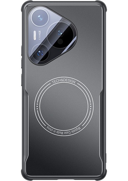 Huawei Pura 70 Pro / 70 Pro Plus Tpu Çerçeve Metal Arka Panel Telefon Kapağı Dahili Cam Lens Filmi (Yurt Dışından)