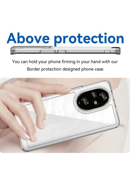 Honor 200 Pro 5g Tpu + Temperli Cam Filmli Akrilik Şeffaf Telefon Kapağı (Yurt Dışından)