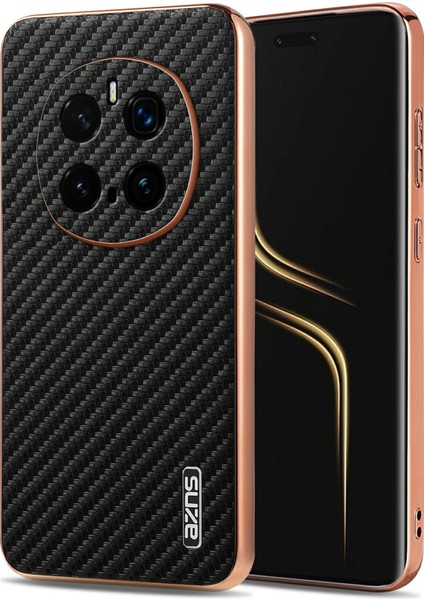 Honor Magic7 Pro 5g Galvanik Karbon Fiber Doku Pu + Tpu Telefon Kapağı (Yurt Dışından)