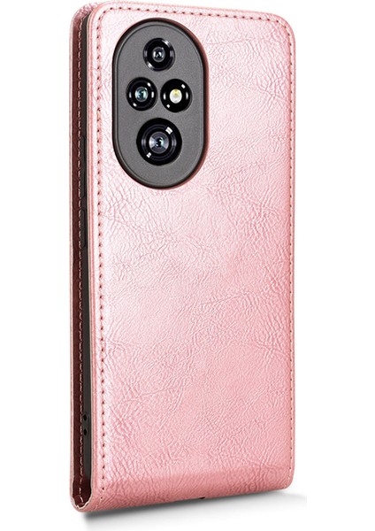 Honor 200 Pro 5g Kart Yuvası Manyetik Dikey Çevirme Deri Telefon Kapağı (Yurt Dışından)