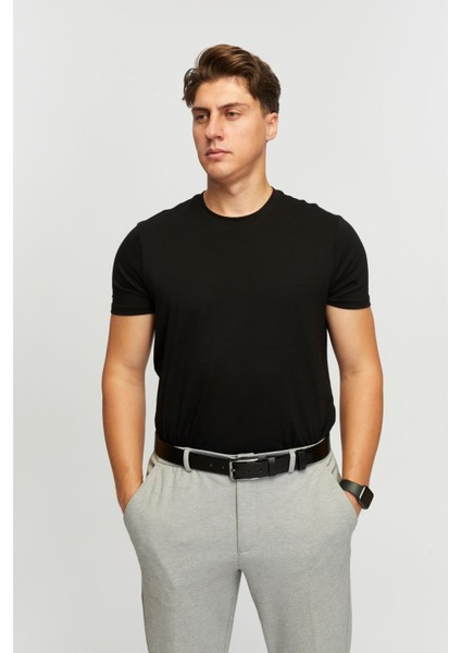 3,5 cm Klasik Erkek Kemeri Klasik Erkek Tek Kat Siyah fırsatları