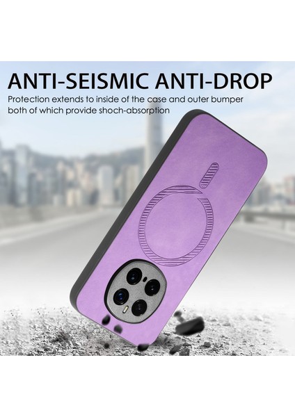 Honor Magic7 Pro 5g Deri Dokunmatik Telefon Kılıfı Magsafe ile Uyumlu (Yurt Dışından)