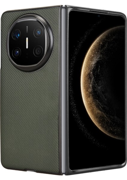 Huawei Mate X6 Karbon Fiber Doku Darbeye Dayanıklı Pu + Pc Telefon Kapağı (Yurt Dışından)