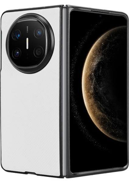 Huawei Mate X6 Karbon Fiber Doku Darbeye Dayanıklı Pu + Pc Telefon Kapağı (Yurt Dışından)