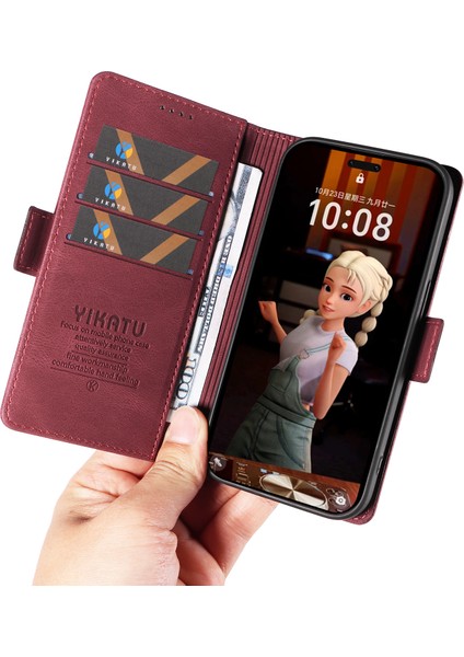 Honor Magic7 Pro 5g Deri Cilt Dokunma Duygusu Cüzdan Telefon Kapağı (Yurt Dışından)