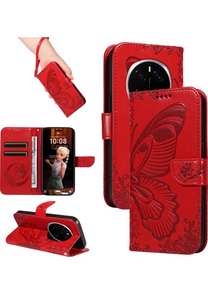 Honor Magic7 Pro 5g Pu Deri Folyo Flip Telefon Kapağı (Yurt Dışından)