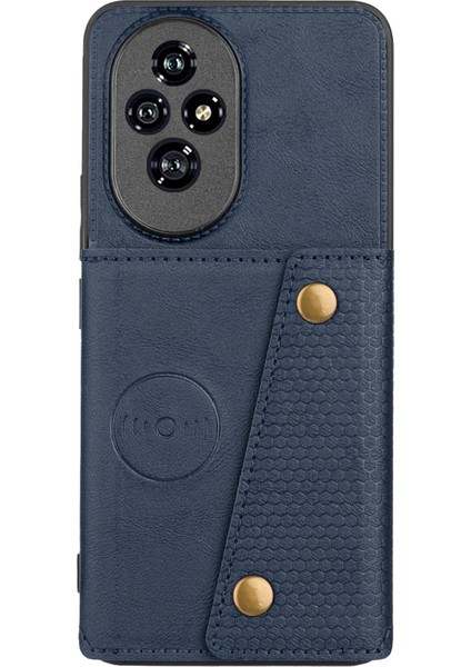 Honor 200 Pro 5g Kickstand Deri + Kart Yuvalı Tpu Telefon Kapağı (Yurt Dışından)