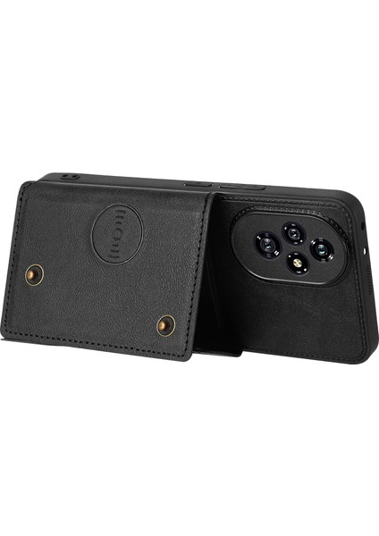 Honor 200 Pro 5g Kickstand Deri + Kart Yuvalı Tpu Telefon Kapağı (Yurt Dışından)