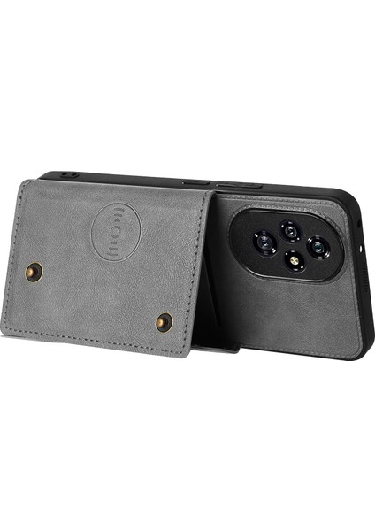 Honor 200 Pro 5g Kickstand Deri + Kart Yuvalı Tpu Telefon Kapağı (Yurt Dışından)
