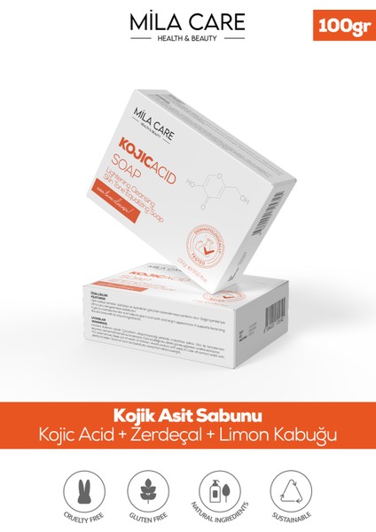 Kojik Asit Sabunu Leke Önleyici Bakım Zerdeçal Özlü 100 gr