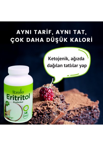 Eritritol Ketojenik Diyete Uygun Tatlandırıcı 400 gr Sıfır Kalori Erythritol