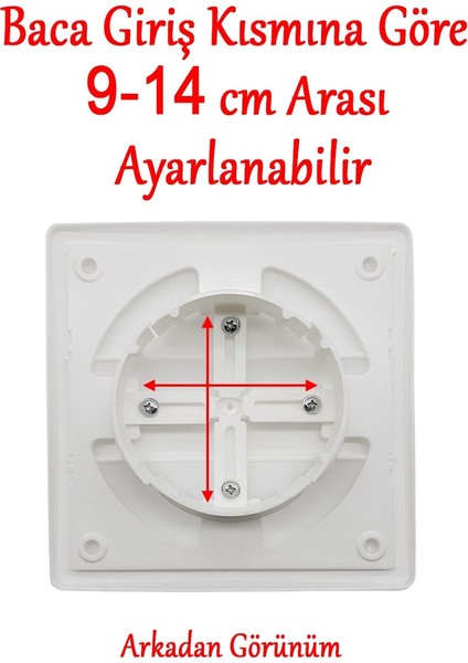 Baca Aspiratör Kapak Havalandırma Çekvalf Başlığı Haşere Önleyici Tek Yönlü Hava Çekimi Menfezi