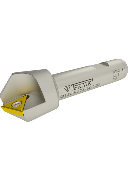 14-35 Z02 K45 Deg TCMT16T3 35 mm x 90 Deg Pahlı Endmelez Z=2