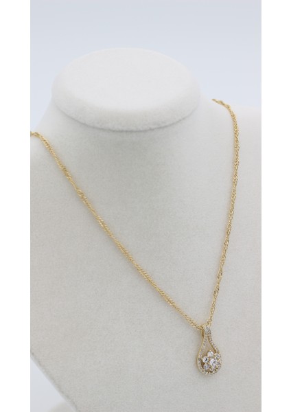 Xupıng Jewelry 14 Ayar Altın Kaplama,çiçek Zirkon Taşlı Kolye fiyatları