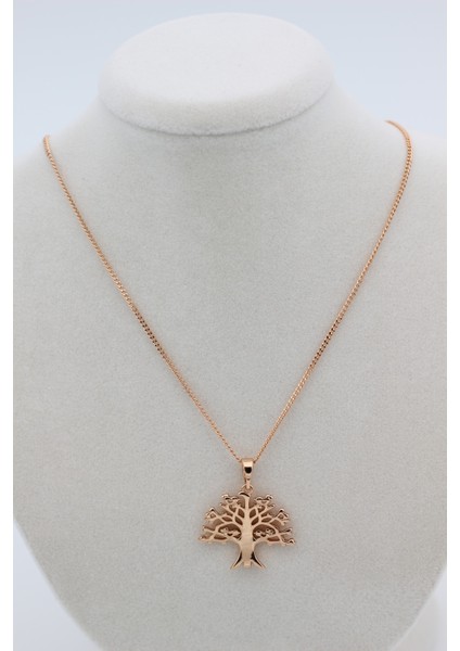 Xupıng Jewelry 14 Ayar Altın Kaplama, Ağaç Model Rose Kolye