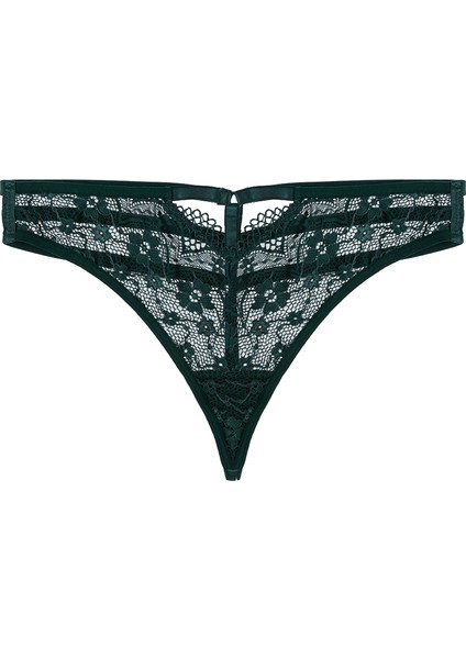 Verde Yeşil Ipli Dantelli Kadın Tasarım String Külot