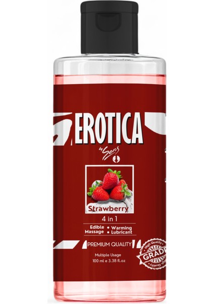 Strawberry 4 In 1 Wb Lube 100ML By Sens Su Bazlı Çilek Aromalı Kayganlaştırıci Masaj Jeli