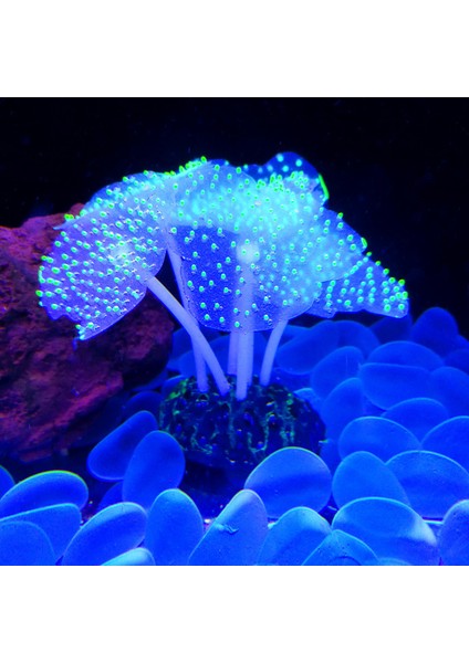 No.7 Tarzı Çevre Dostu Silikon Parlayan Yapay Balık Tankı Floresan Mercan Akvaryum Manzara Denizaltı Deniz Anemonu Dekorasyonu (Yurt Dışından) modelleri