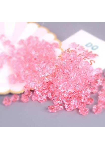 B-Pembe Tarzı 14X11MM (50 Adet) Bu Lot Akvaryum Dekoratif Taş Akrilik Kristal Taşlar Vazo Dolgu Çakıllar Ev Parti Dekorasyon 30G - (Yurt Dışından)