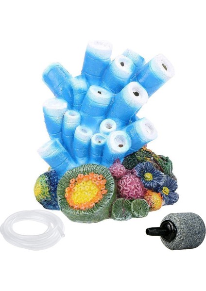 Gösterilen Stil Gibi Balık Akvaryumu Hava Kabarcığı Oksijen Pompası Volkan Şekilli Mercan Baloncu Peyzaj Dekorasyon Taş Süs Heykel Ürünü (Yurt Dışından)