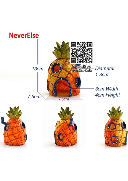 Ahtapot Ev Tarzı Resim Olarak Yeni Akvaryum Süsü Ananas Evi Krusty Krab Ahtapot'lu Paskalya Adası Başı Ev Betta Balık Tankı Altı Karikatür Dekorasyonu (Yurt Dışından) fırsatları