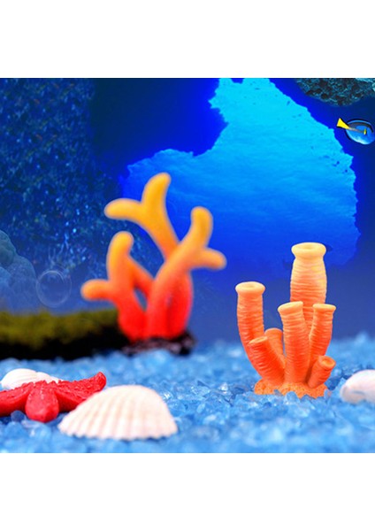 No.4 Tarzı Reçine Yapay Mercan Balığı Tankı Akvaryum Renkli Mini Mercan Resifi Dekor Balık Tankı Mercan Taşı Peyzaj Süsü Aquarium (Yurt Dışından)